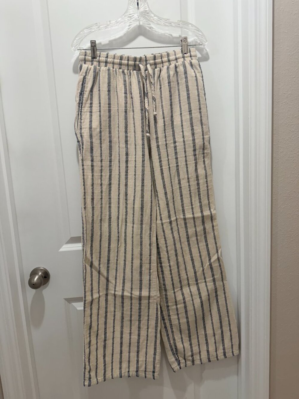 Lotus & Luna Striped Wide Leg Beach Pants Size M